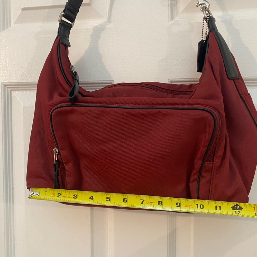 Coach Vintage Maroon Red Shoulder Bag with Multiple Pockets - Picture 4 of 12